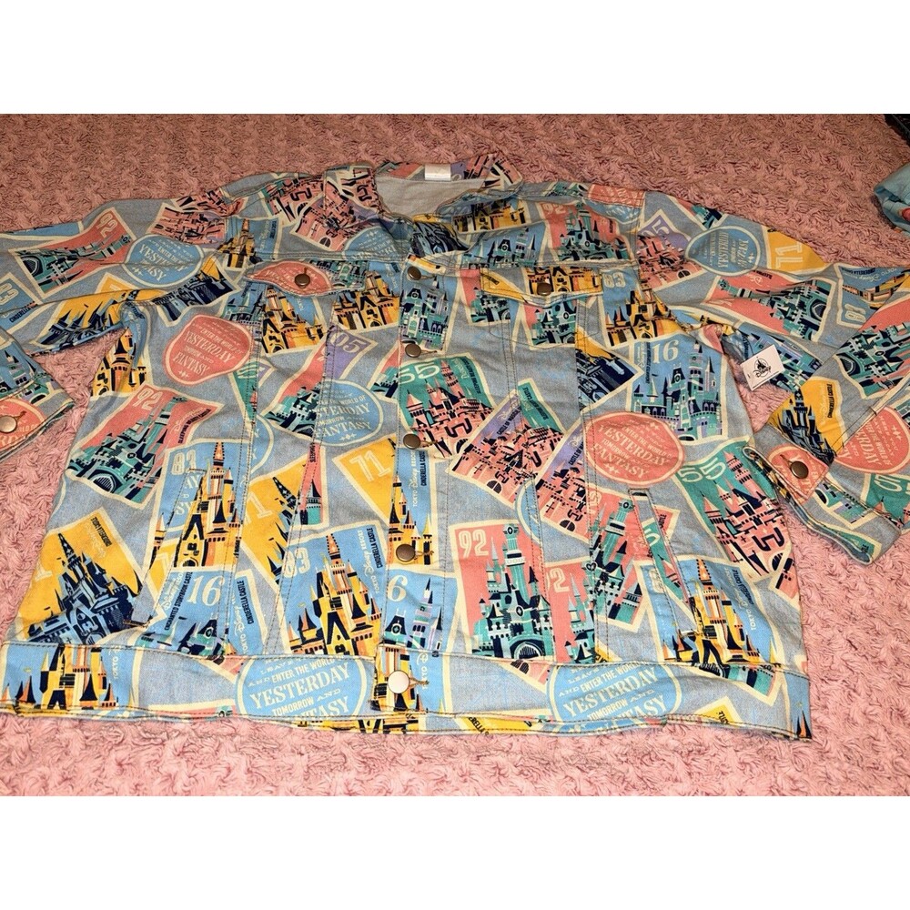 2022 Disney Parks D23 Castles Of Disney Collection Denim Jacket XL